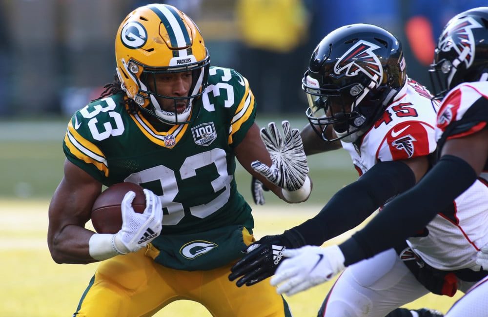 Aaron Jones 33 Green Bay Packers Nfc North Division Champions